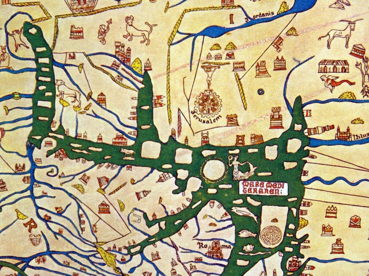 The Hereford Mappa Mundi of 1280.
