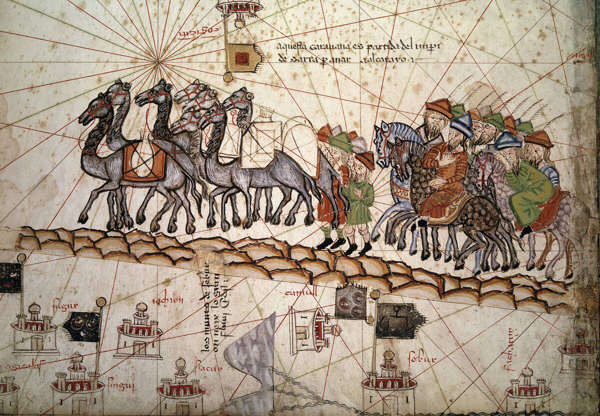 The silk road crossed by Marco Polo