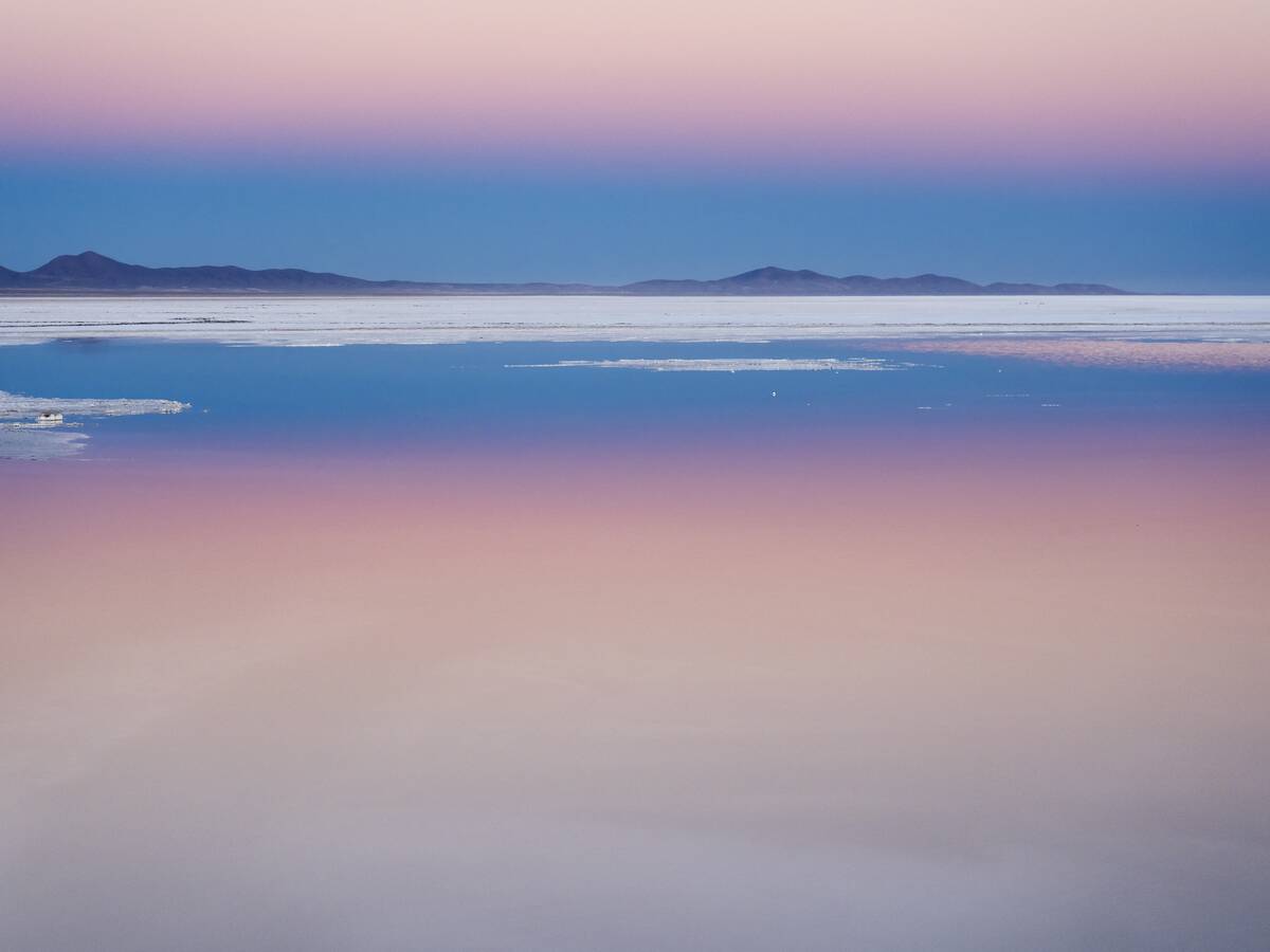 The Uyuni Salt Flats of Bolivia at dusk 7