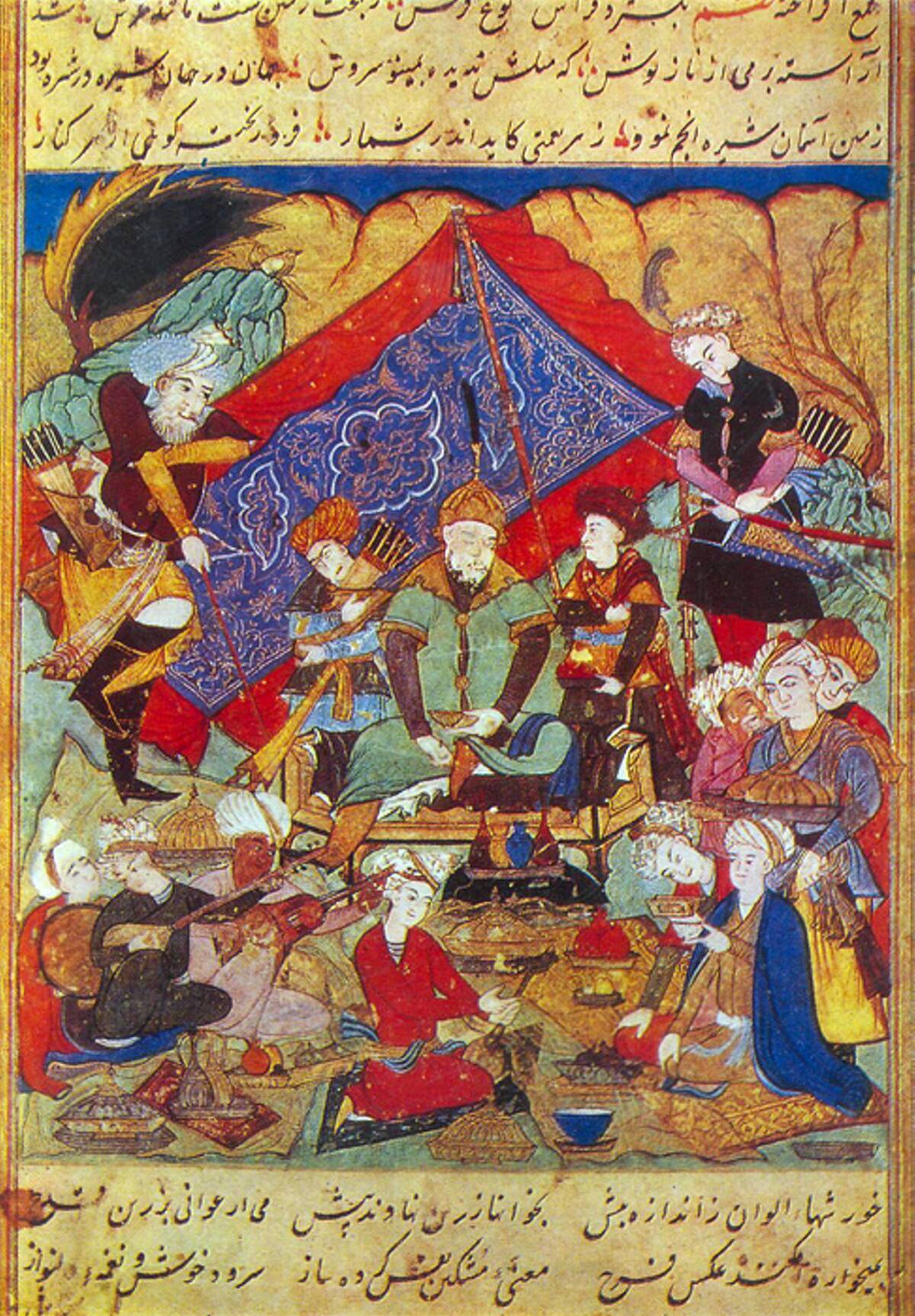 Timur feasts in the environs of Samarkand