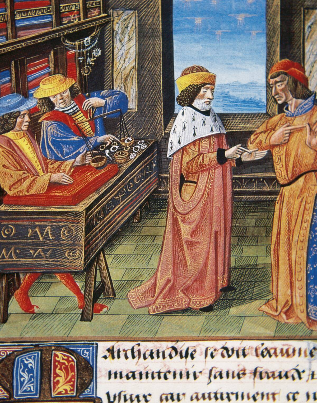 Trade of fabrics and jewels.