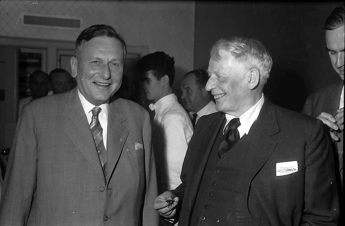 9._Tagung_1959_Physiker Paul_H._Müller,_Sir_George_P._Thomson_-_LABW_-_Staatsarchiv_Freiburg_W_134_Nr._058150