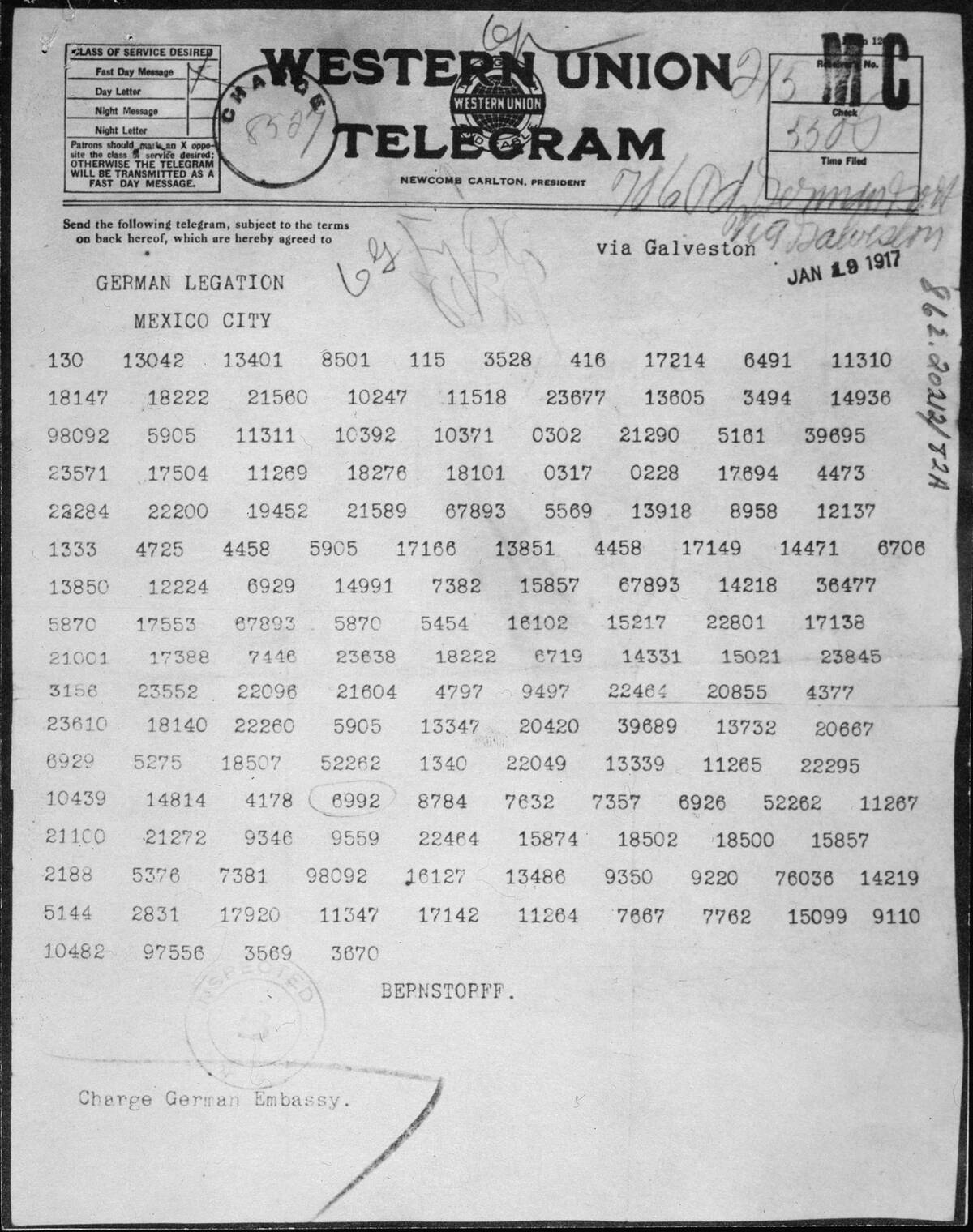 Zimmermann_Telegram_as_Received_by_the_German_Ambassador_to_Mexico_ NARA_-_302025