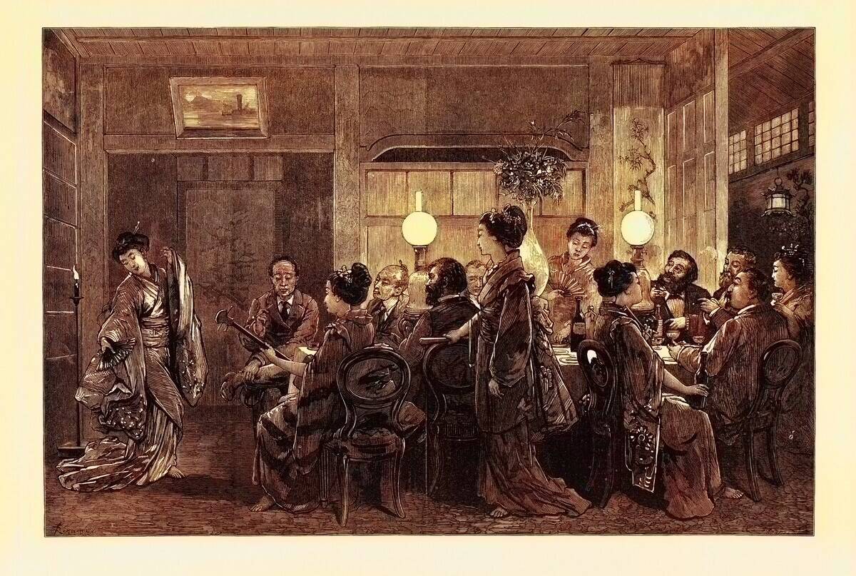 A Japanese Dinner Party 1874