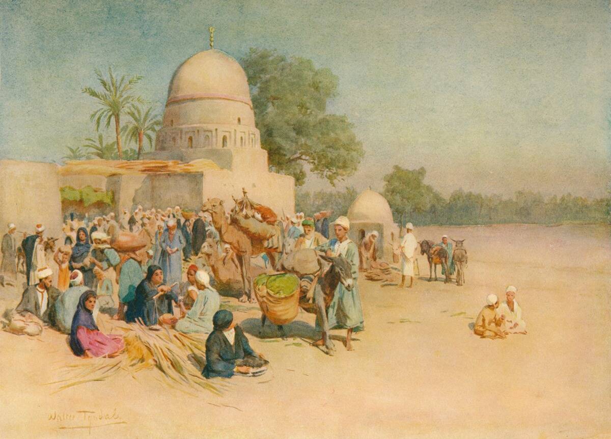 'A Market on the Edge of the Desert', c1905,