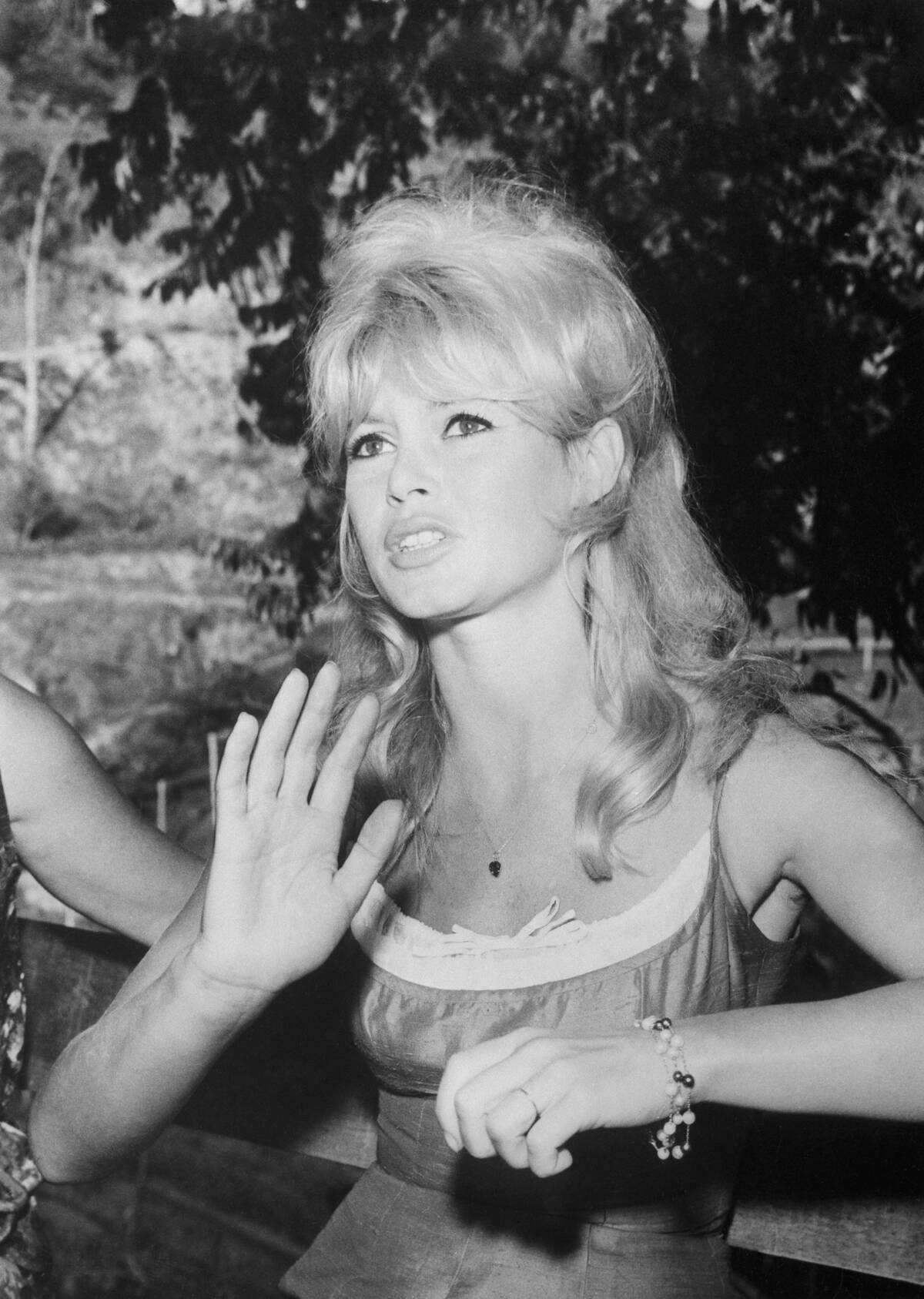 Actress Brigitte Bardot at Press Conference