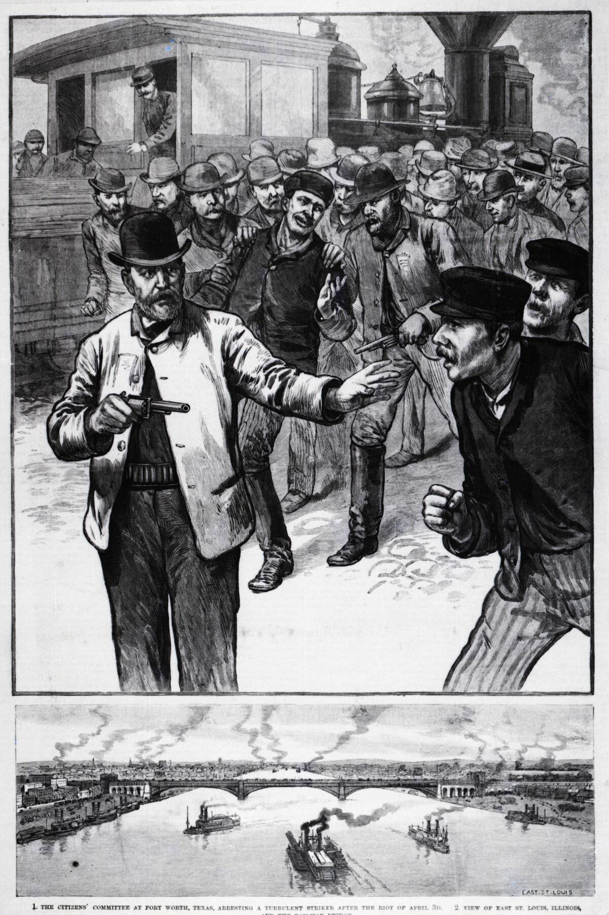 Arresting Rioters at Railway Strike