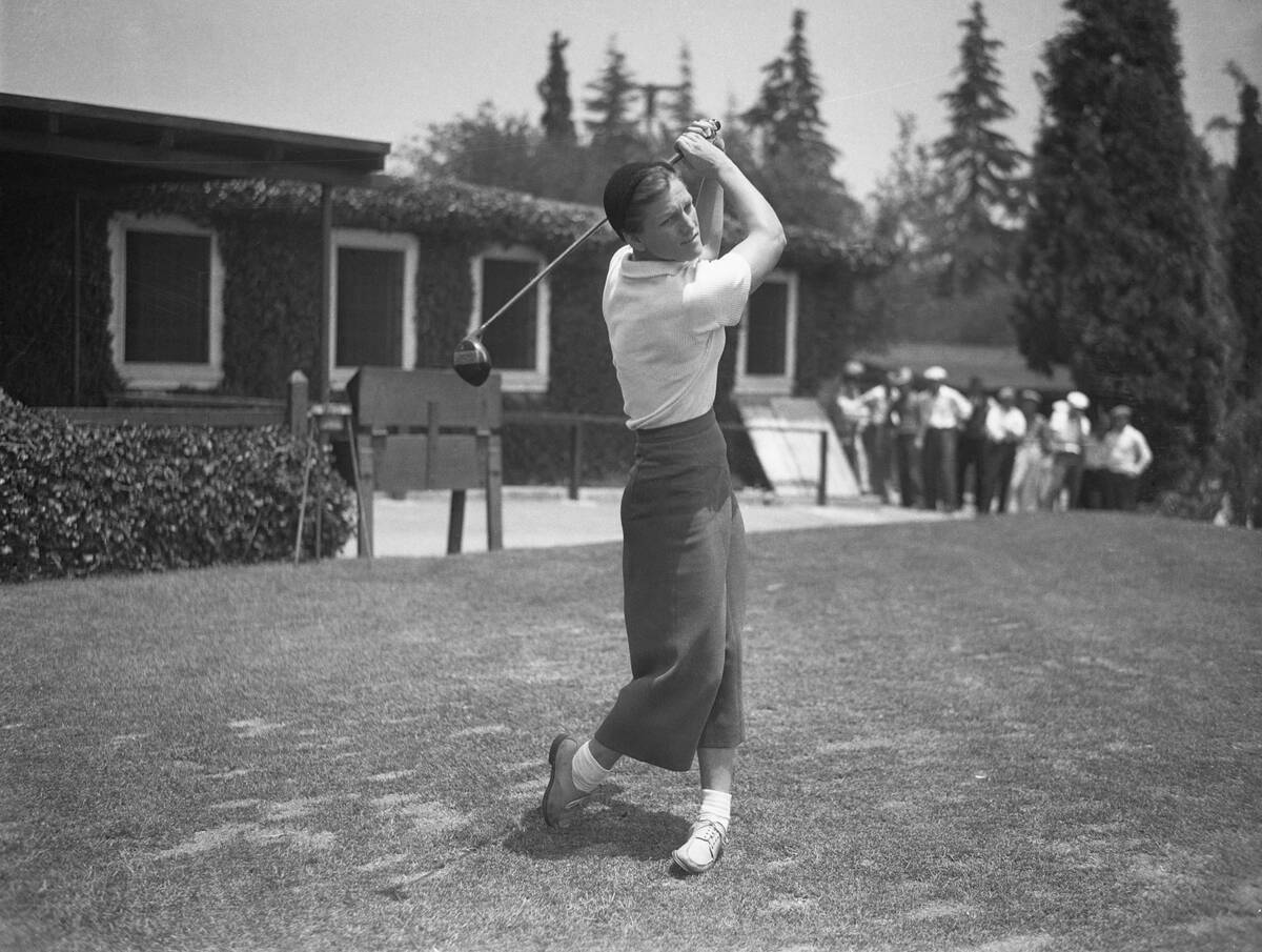 Babe Didrikson Swinging Golf Club