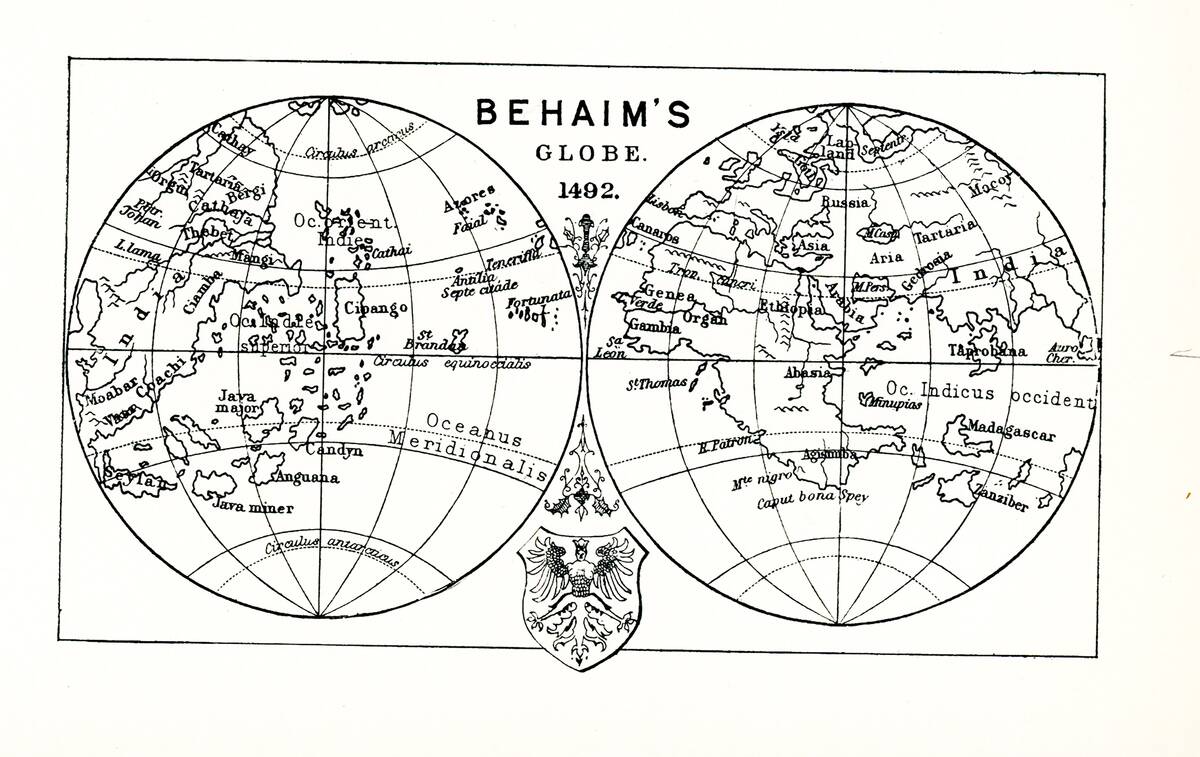 Behaim's Globe in 1492