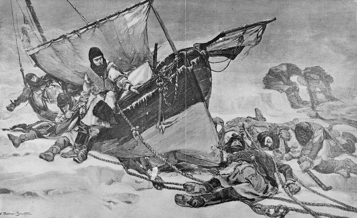 Boat with Corpses of Franklin Expedition