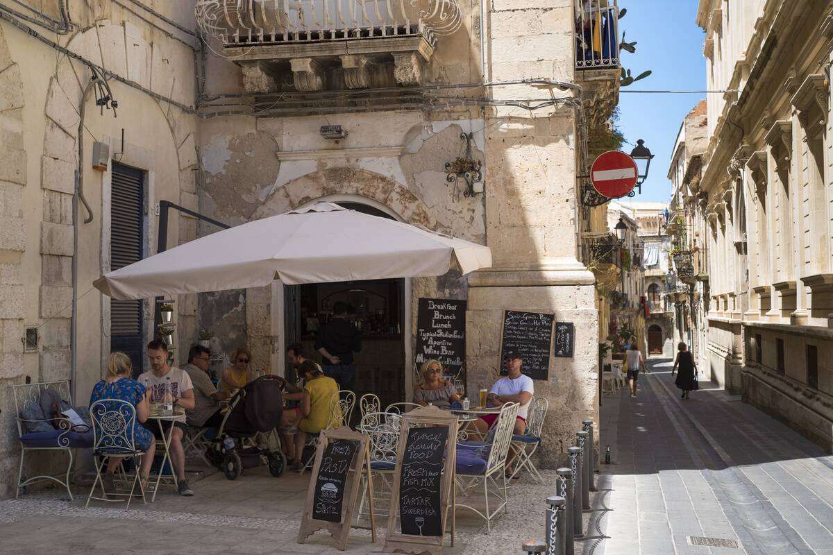 Cafe Culture in Ortigia, Sicily, Italy