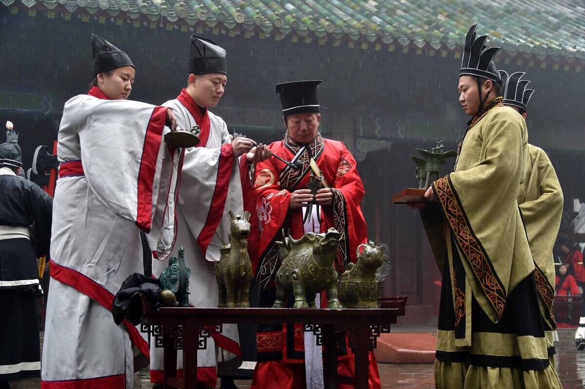 CHINA-SHANDONG-ZOUCHENG-MENCIUS-WINTER SOLSTICE-CEREMONY (CN)