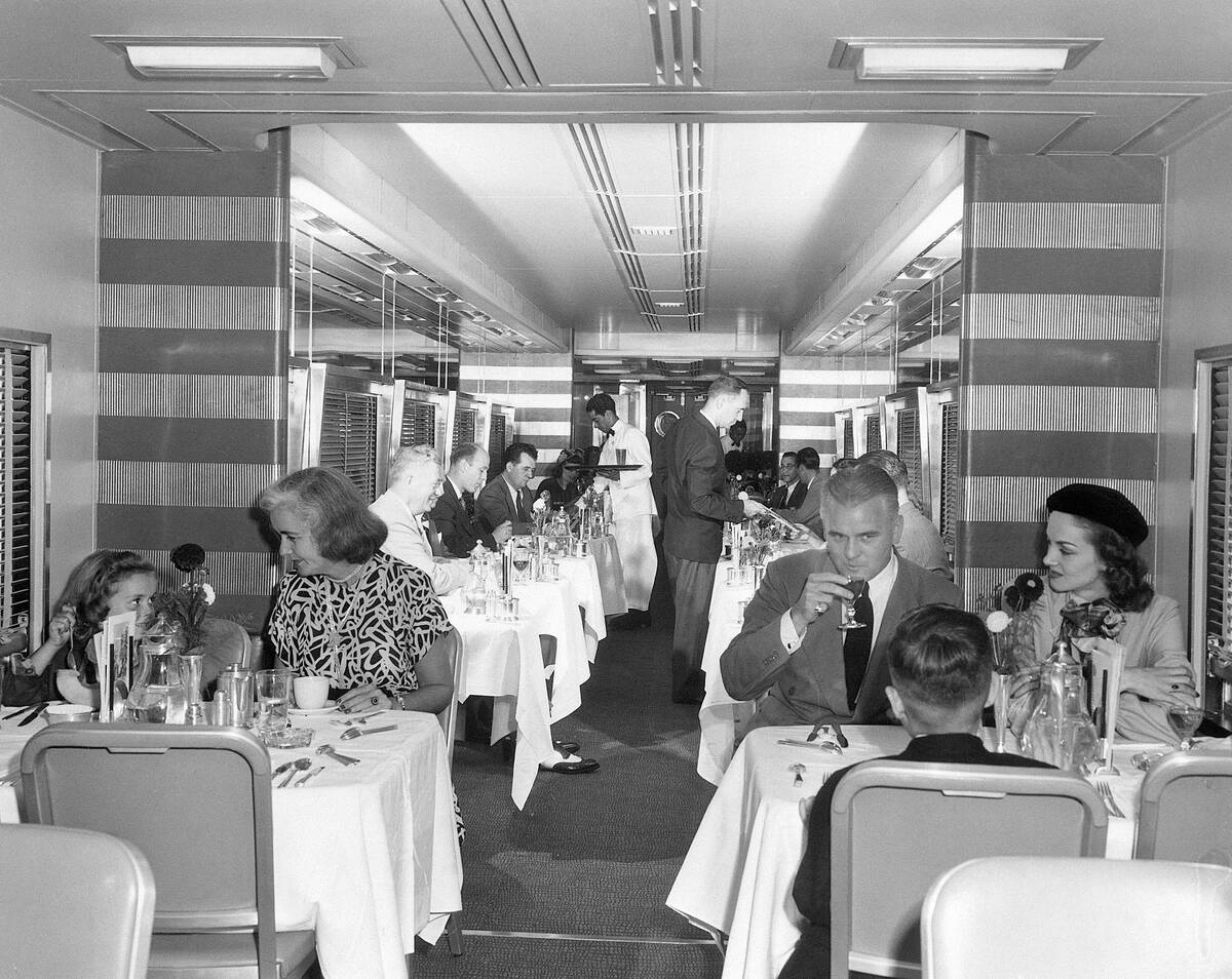 Diners in New Pullman-Standard Dining Car