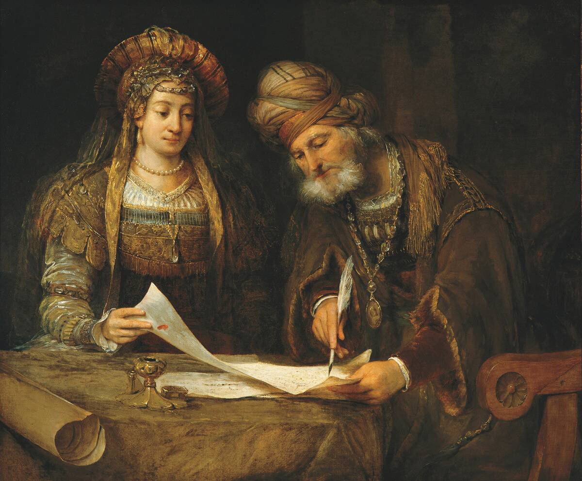 Esther and Mordechai, 1675