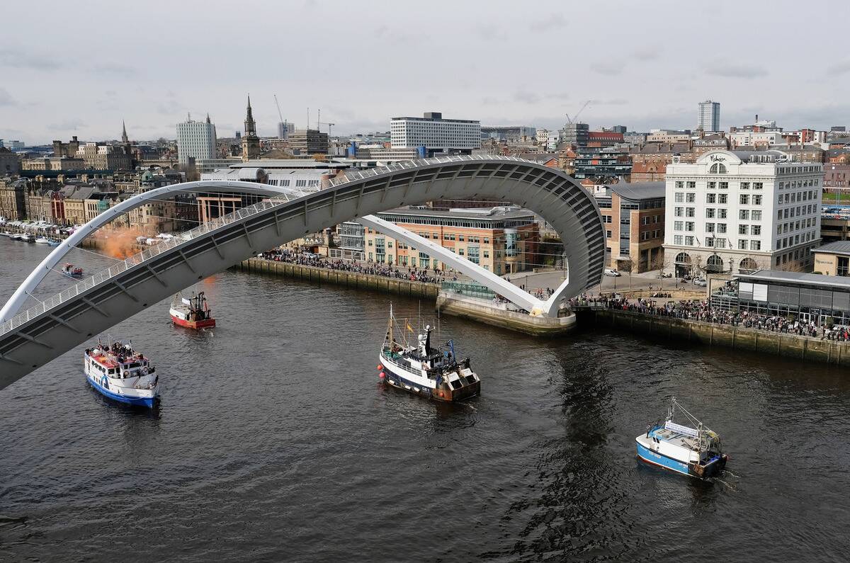 Fishing For Leave Stage Brexit Protest