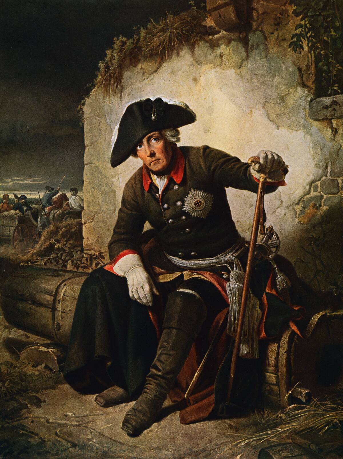 Frederick the Great Resting During Battle