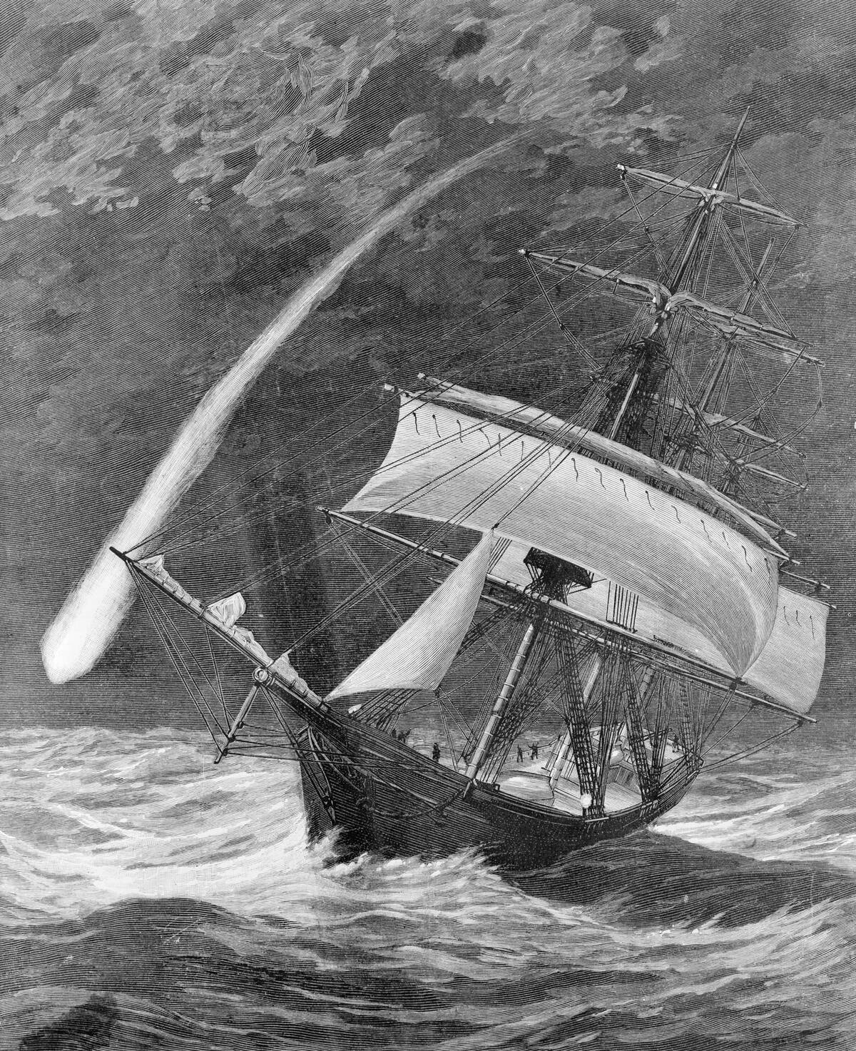 Grandee Ship Witnessing Meteor