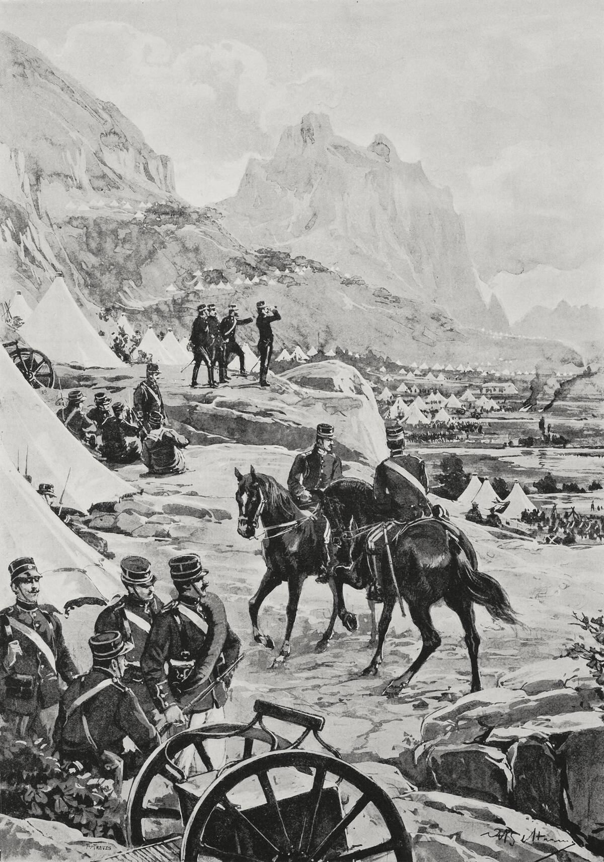 Greek army camp at Thermopylae, Greco-Turkish War