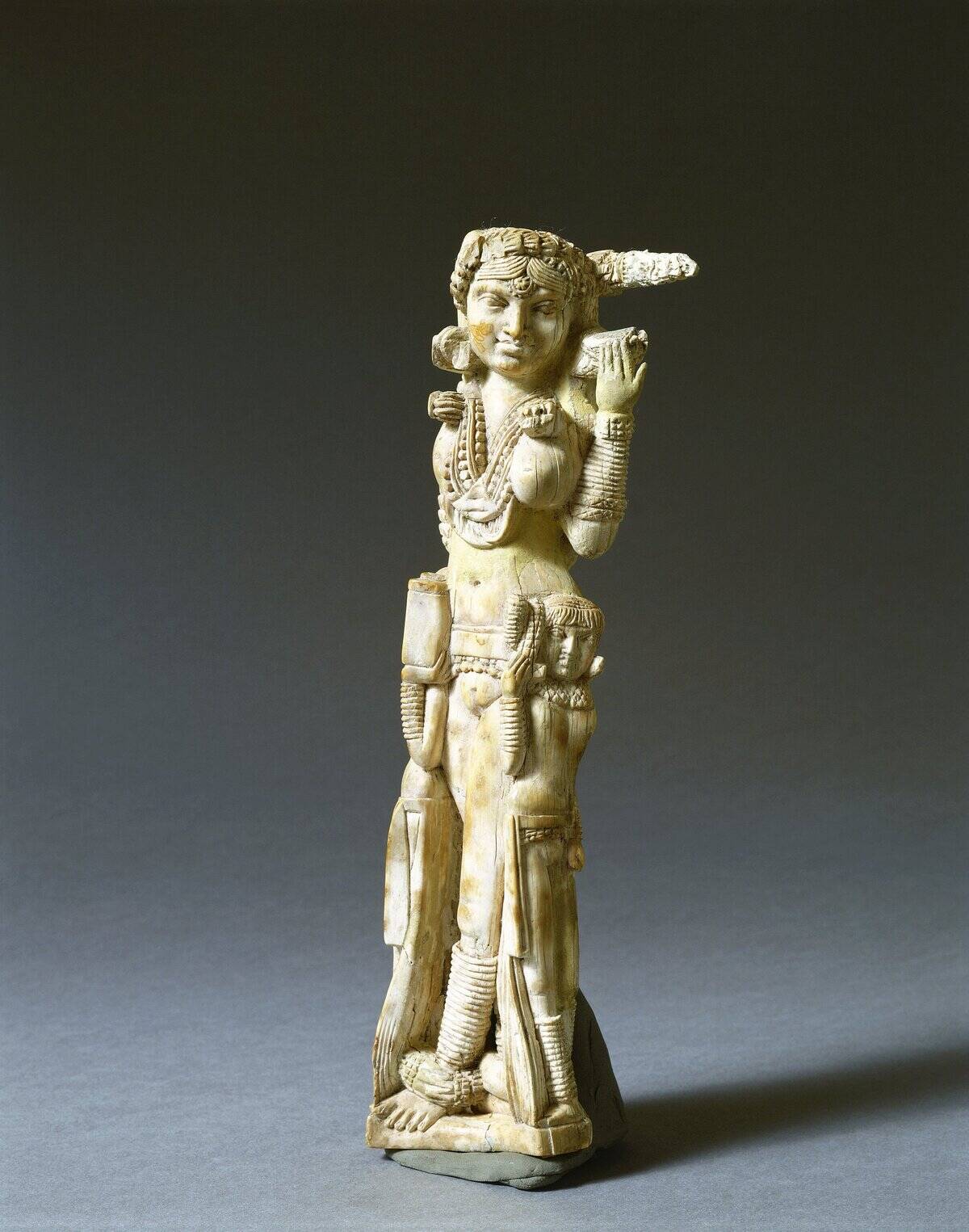 Italy, Campania, Pompeii, Statuette representing the goddess Lakshmi, ivory,