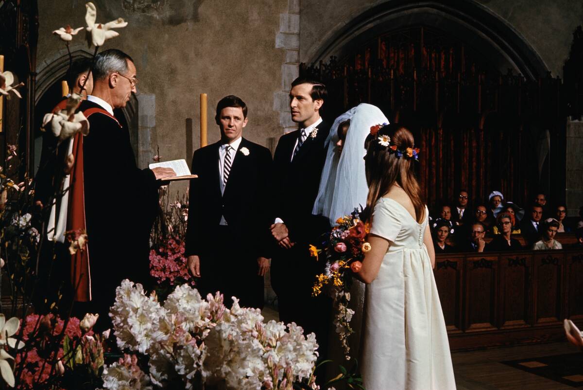 Jay Rockefeller Saying Marriage Vows With His Bride
