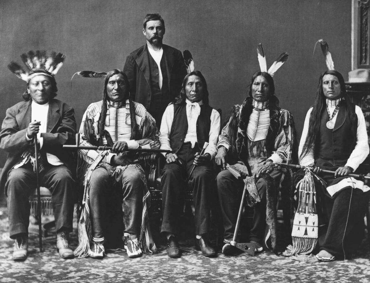 John Bridgeman Behind Sioux Delegation
