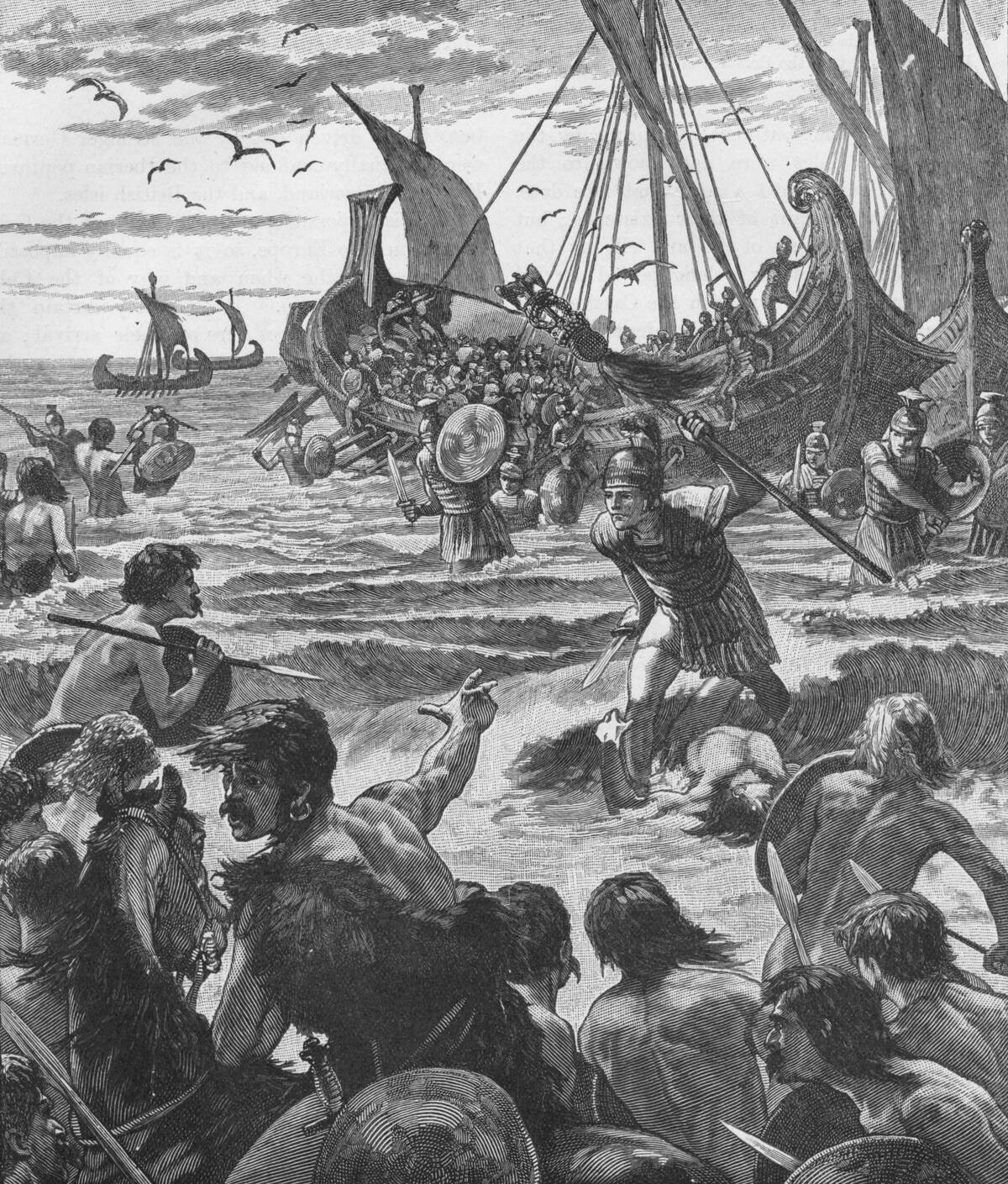 Landing of the Romans on the coast of Kent, 43 (1905)