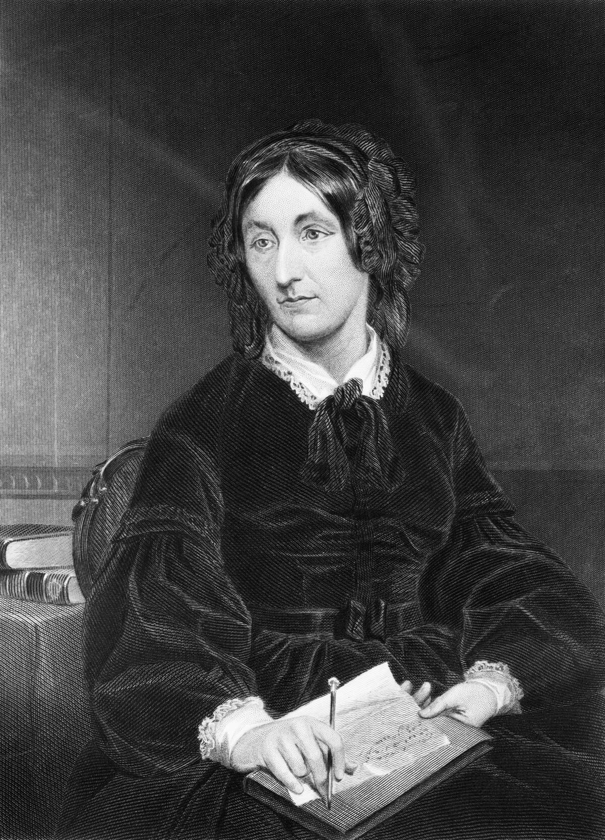 Mary Somerville Sits With Pen And Paper