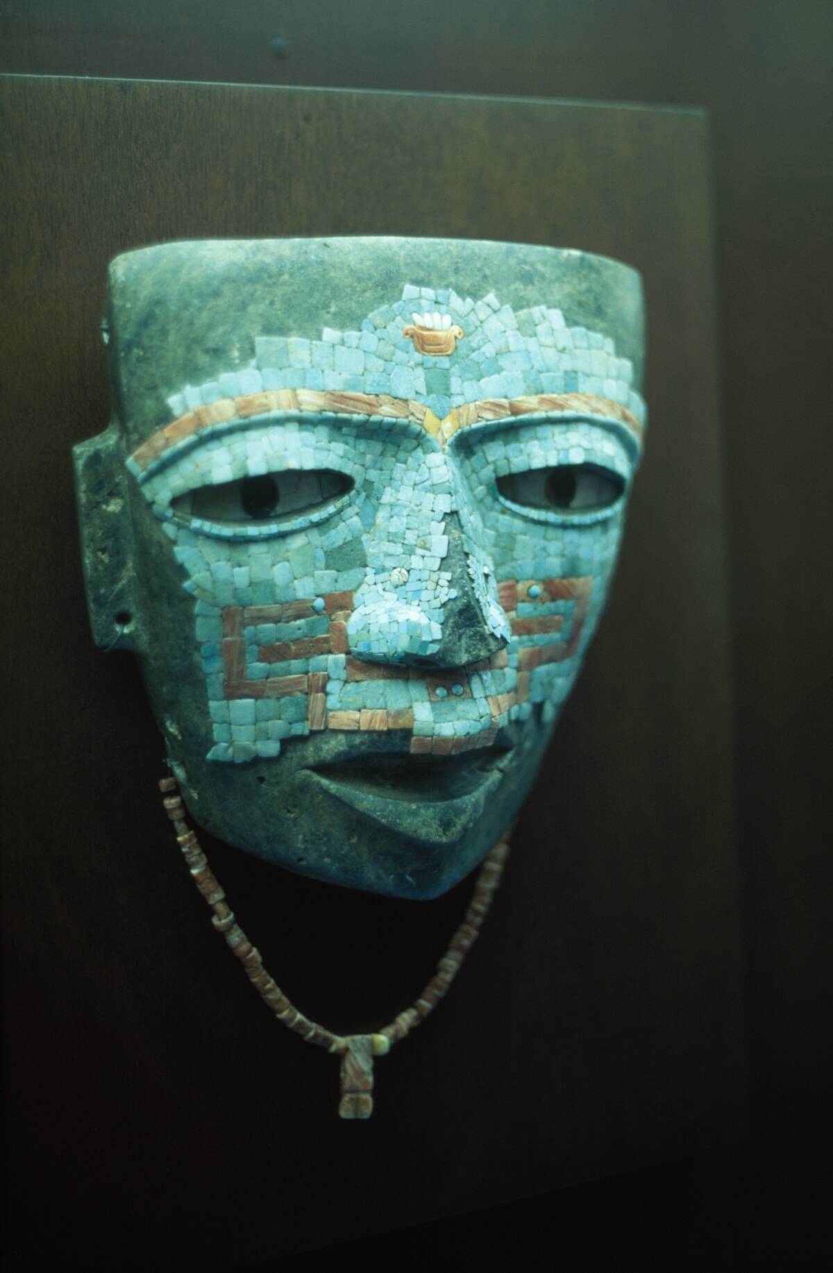 Mezcala style green stone funerary mask...