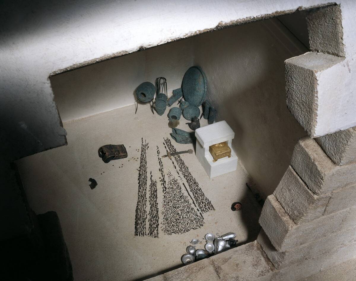 Model of tomb of Philip II of Macedon at Vergina