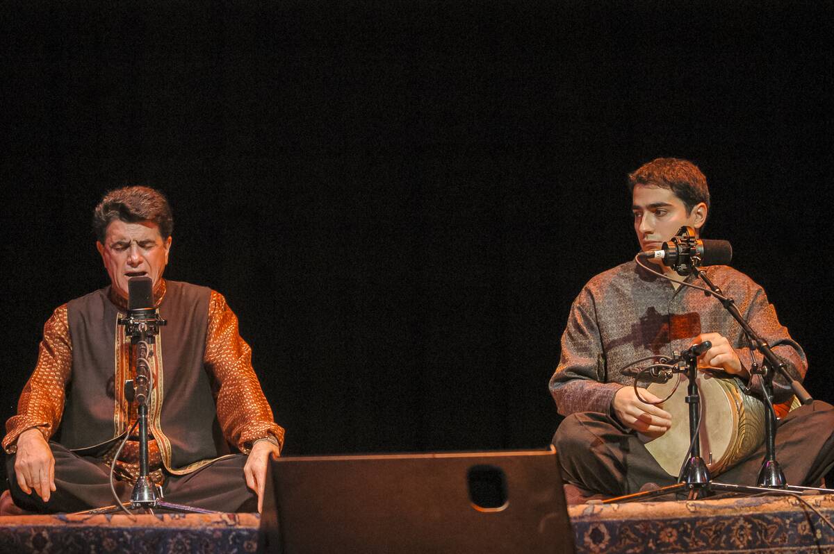 Mohammad Reza Shajarian and his son Hoymoun perform at Town Hall