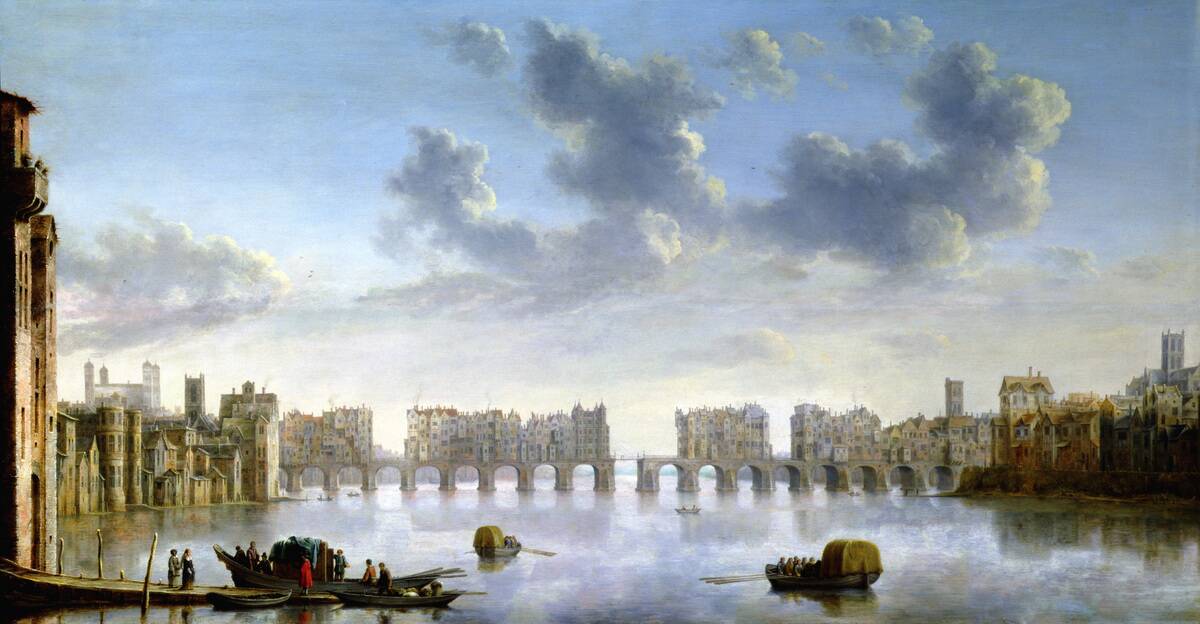 Old London Bridge circa 1630