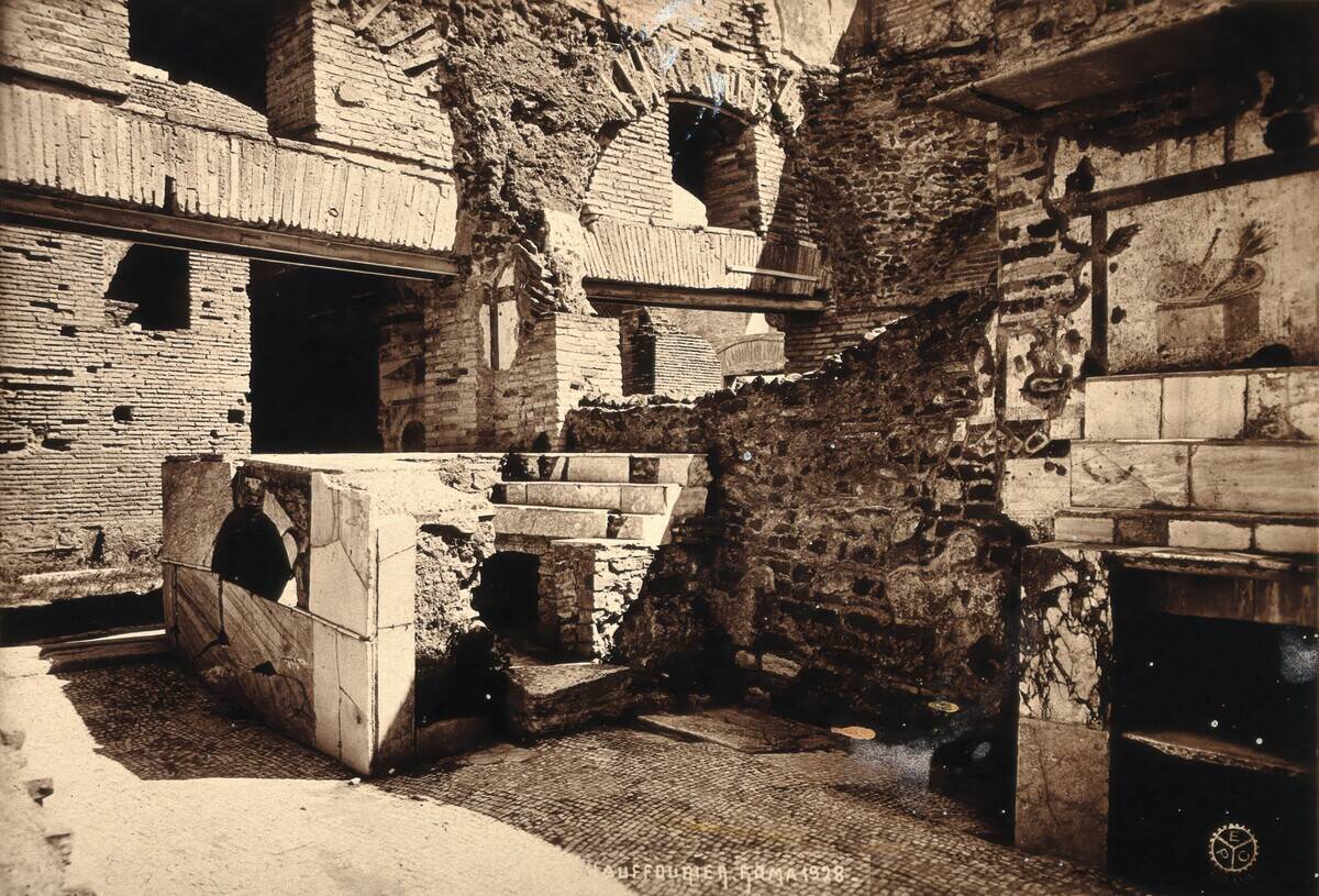 Partly Ruined Buildings In Ostia Identified As A Tavern Or Hot-Food Shop (Thermopolium)...
