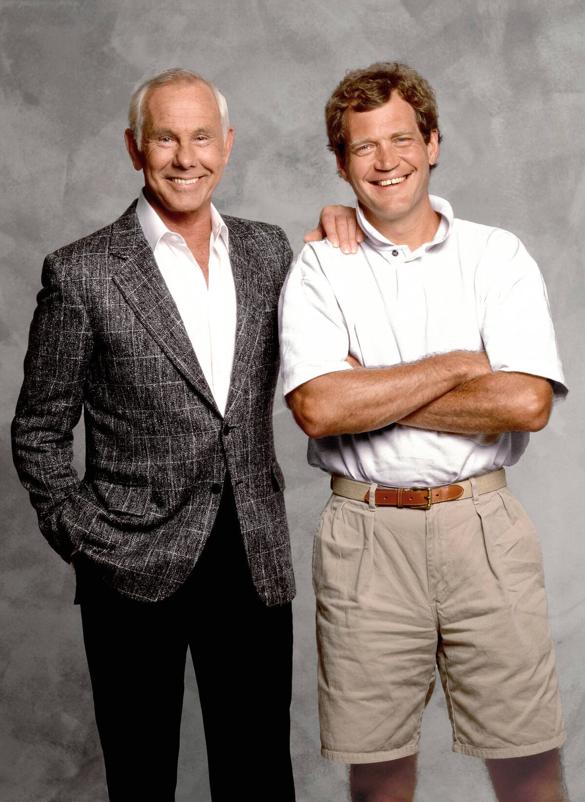 Portrait Of Johnny Carson And David Letterman