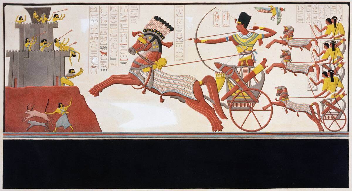 Rameses II At The Battle Of Kadesh 1275 BC (19th Century)