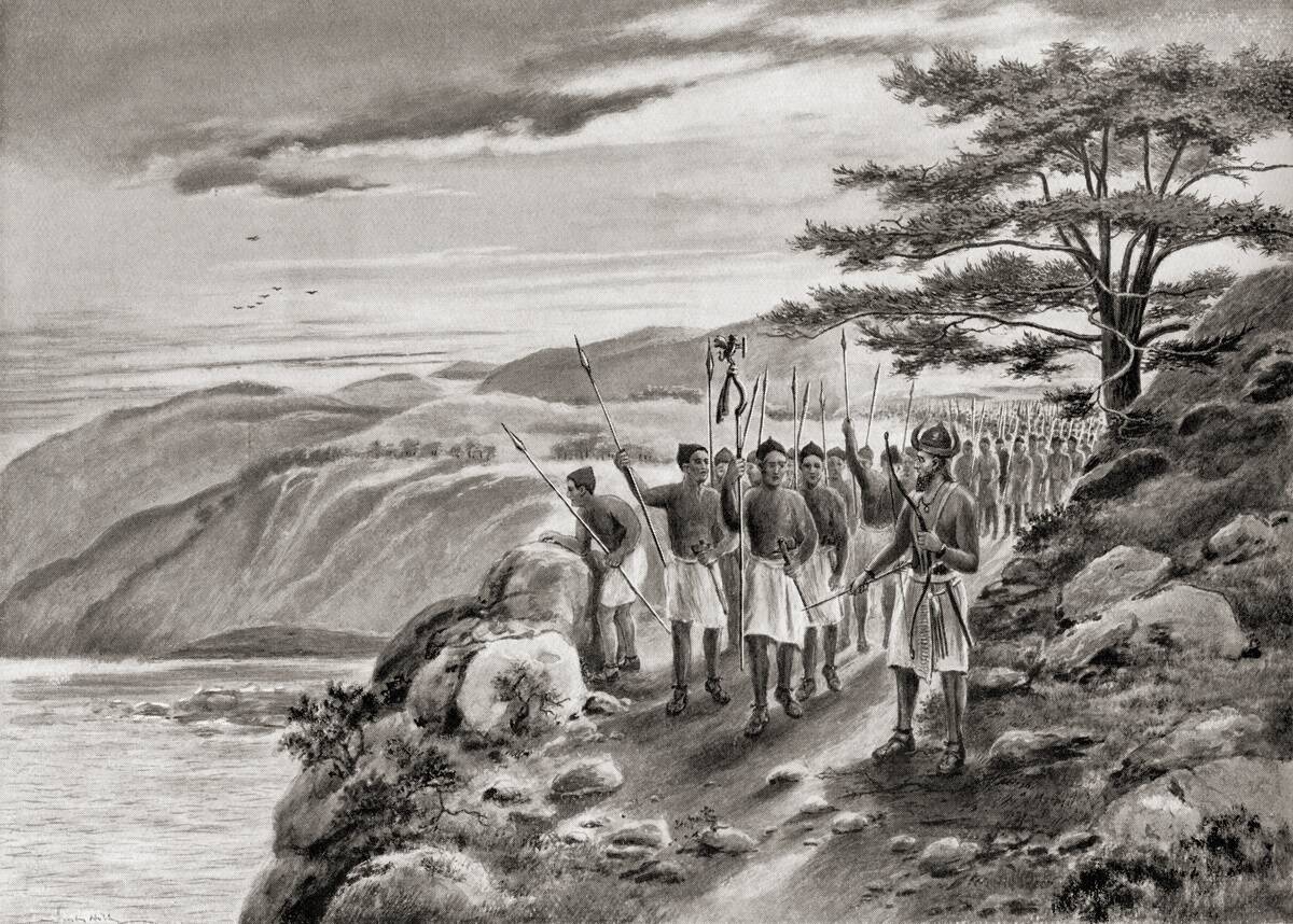 Sargon of Akkad aka Sargon the Great leading his army