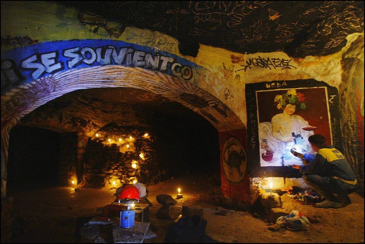 The Artists Of The Paris Catacombs On November 1, 2004 In Paris, France