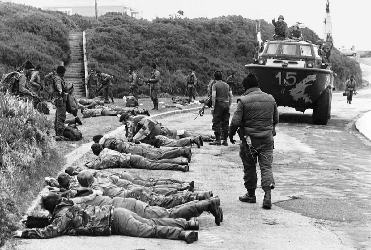 The Falklands War In Port Stanley, Falkland Islands In April, 1982.