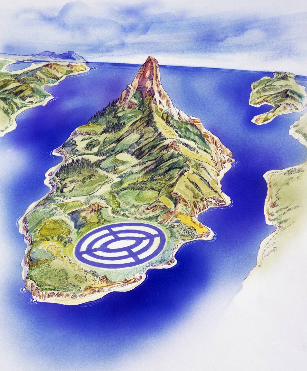 The island of Atlantis, identified as Thera...