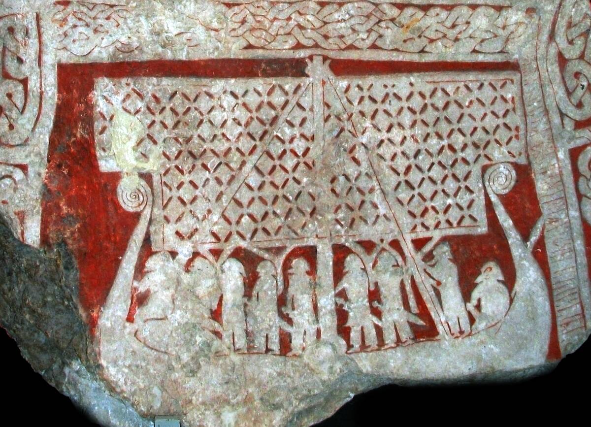 The Tjängvide image stone, Gotland Runic Inscription; Viking Age image stone