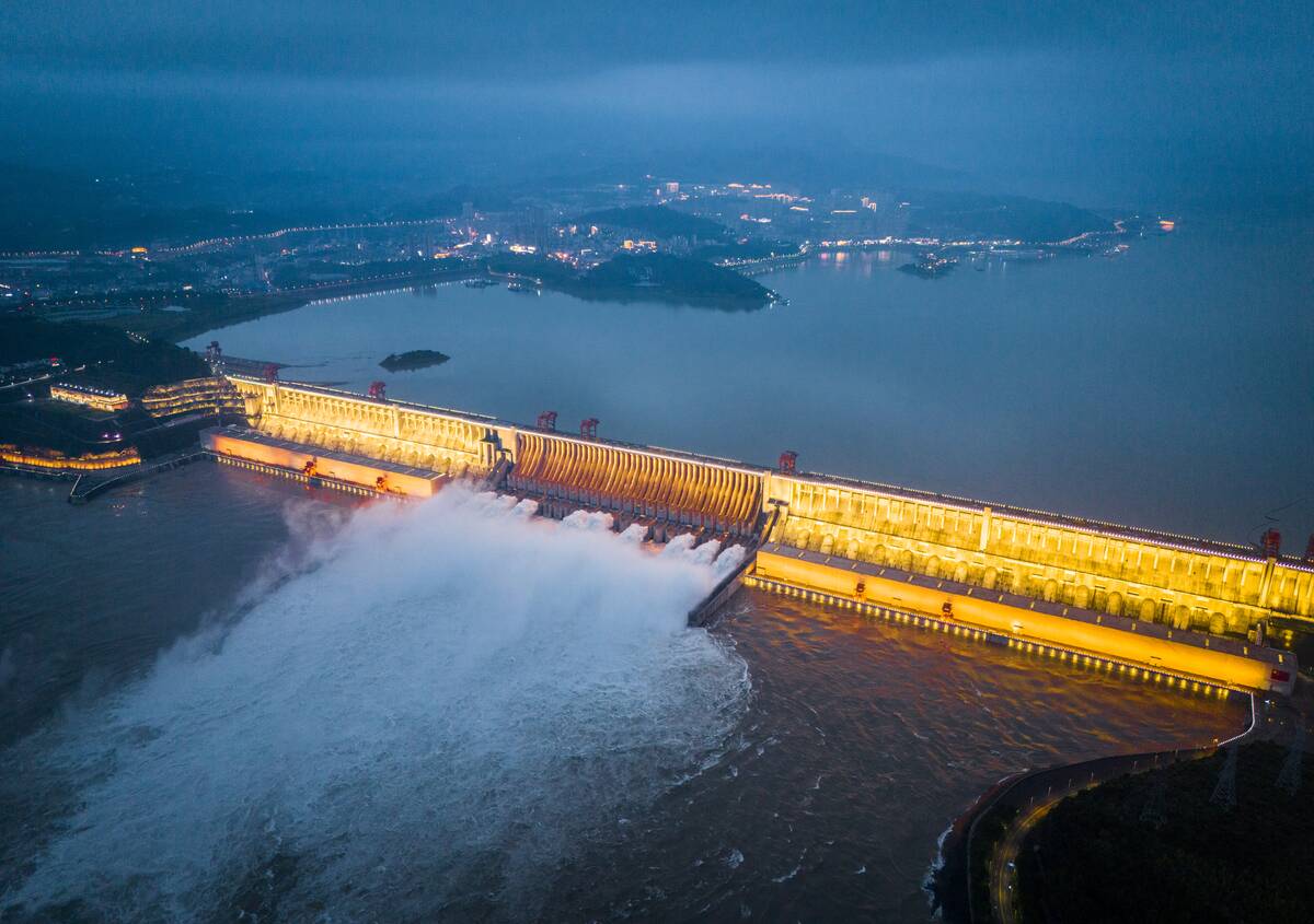 Three Gorges Dam In Central China's Hubei Discharges Floods