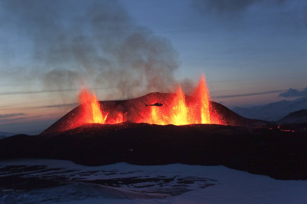Volcano Erupts In Iceland