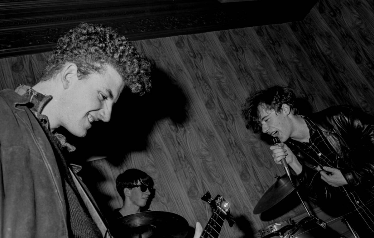 William Reid, Bobby Gillespie and Jim Reid of The Jesus And Mary Chain, London, 1984