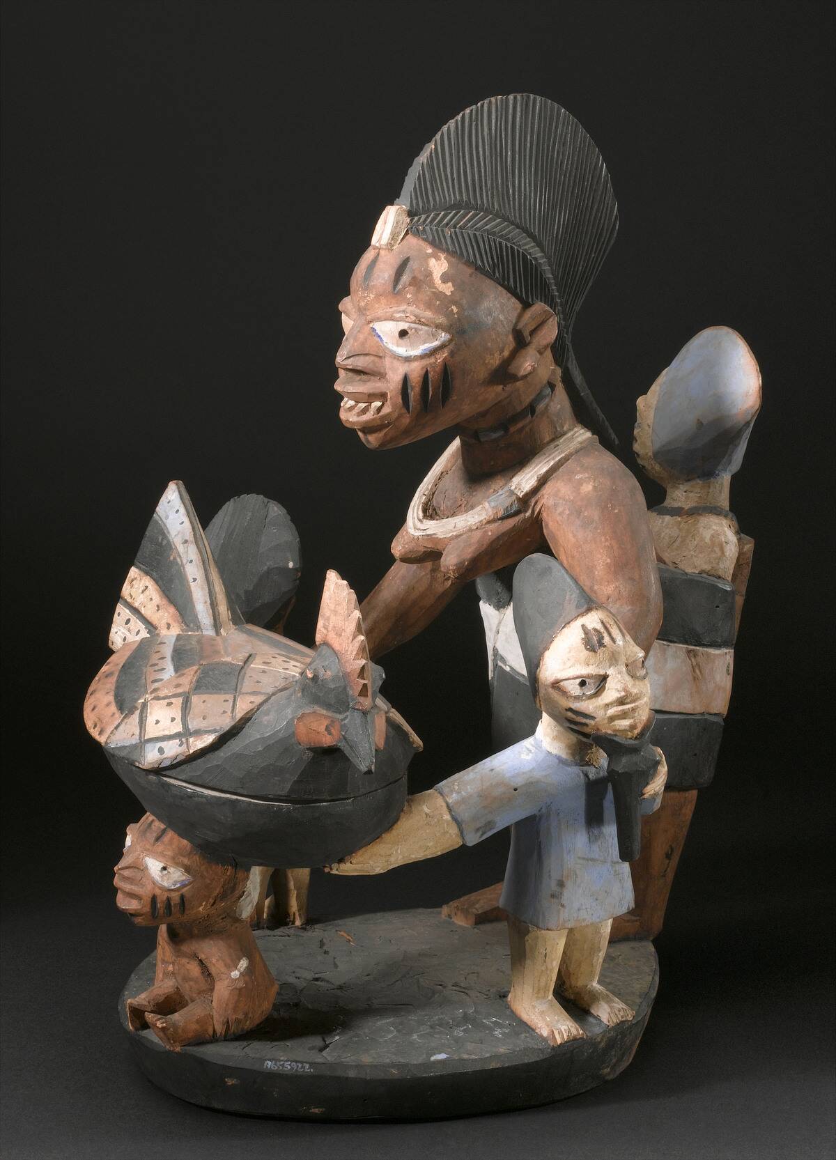 Yoruba ritual bowl, Nigeria, c 1880-1920.