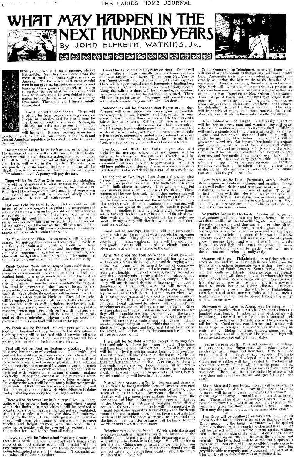 John_Elfreth_Watkins_Ladies_Home_Journal_Predictions_1900