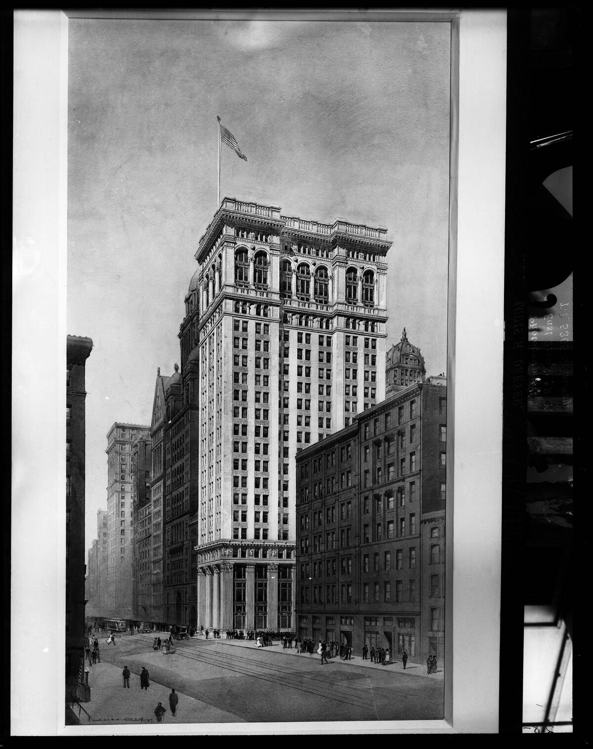 Architectural Drawing Of The Knickerbocker Trust Company Building