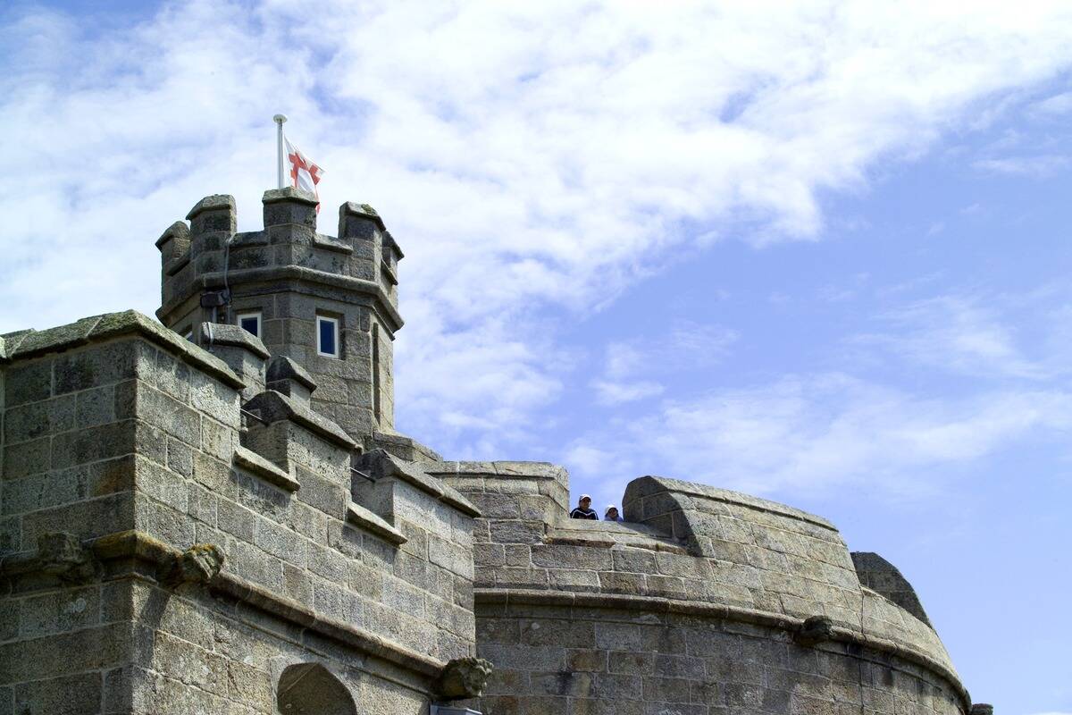 Battlements of Pendennis Castle, Falmouth, Cornwall, 2006