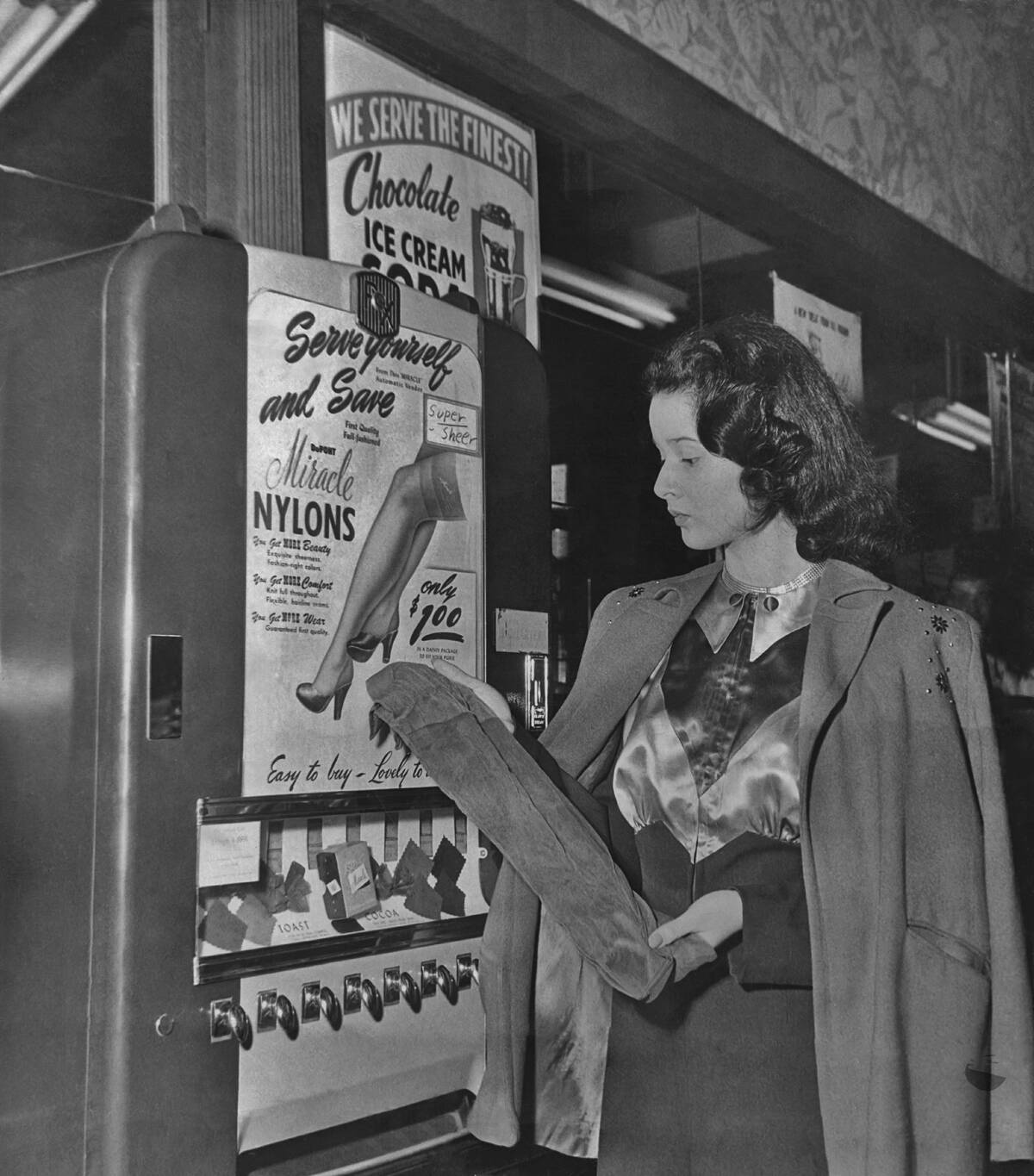 Buying Stockings From A Machine