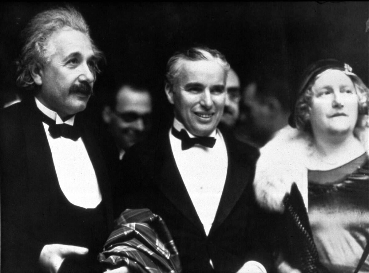 Chaplin and Einstein at Premiere of 'City Lights'