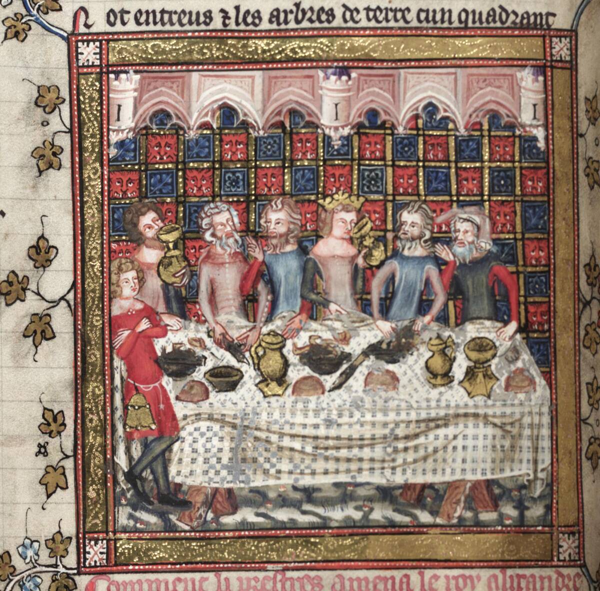 Feasting in Oxford (A cycle of Alexander romances), ca 1400
