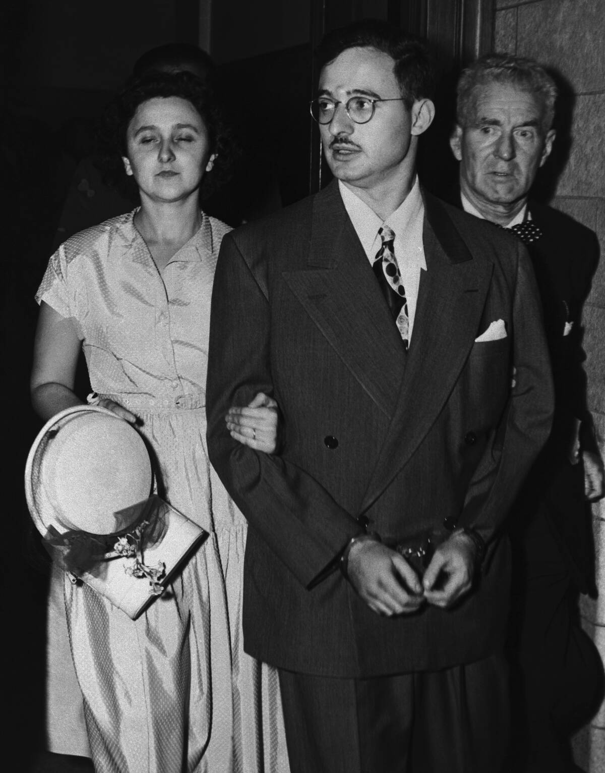 Julius and Ethel Rosenberg Leave Federal Court
